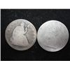 Image 1 : 1867 & 76 SEATED LIBERTY HALF DOLLARS