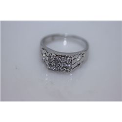 24.0 CTW CZ RING .925 STERLING SILVER