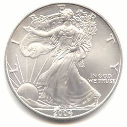 Uncirculated Silver Eagle 2004