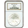 Image 1 : Certified Uncirculated Silver Eagle 2005 MS69