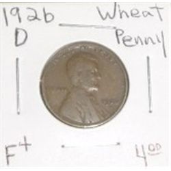 1926 D Wheat Penny VF