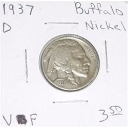 1937 D Buffalo Nickel VF *