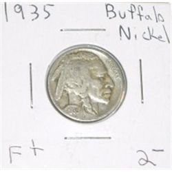 1935 Buffalo Nickel F+