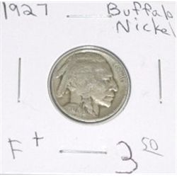 1927 Buffalo Nickel F+