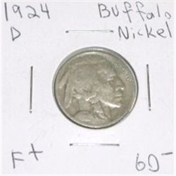 1924 D Buffalo Nickel F+ *