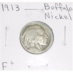 ***1913 Buffalo Nickel F+ ***