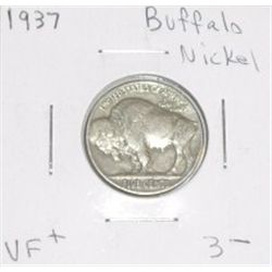 1937 Buffalo Nickel VF+ *