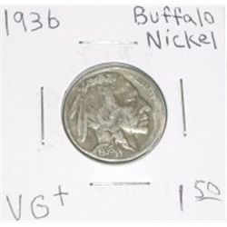 1936 Buffalo Nickel VG+