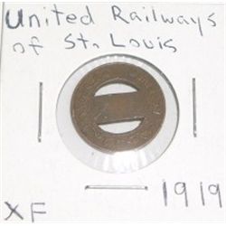 ***1919 United Railways of St. Louis token ***