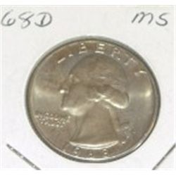 1968 D  Quarter  MS  *
