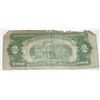 Image 2 : 1953 SERIES RED SEAL $2 BILL SERIAL # A23286916A *RARE EARLY BILL*!! BILL CAME OUT OF SAFE!!
