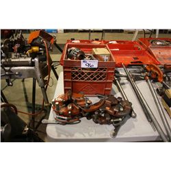 LOT OF RIDGID PIPE THREADER ATTACHMENTS