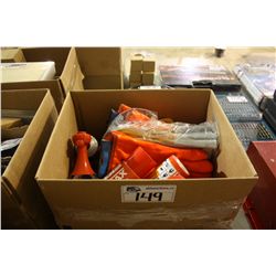 BOX OF ASSORTED PAINTING SUPPLIES
