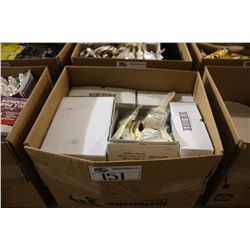BOX OF ASSORTED PAINTING SUPPLIES