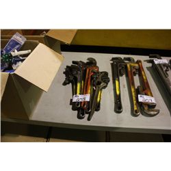 7 HEAVY DUTY PIPE WRENCHES