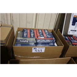 BOX OF ASSORTED SAFETY GLASSES