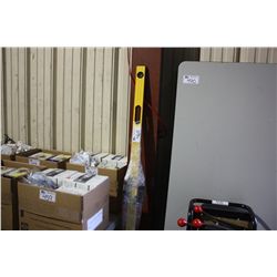 LEVEL , BOLT CUTTERS AND A CROW BAR