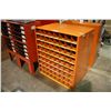 Image 1 : 2 ORANGE METAL PARTS SHELVES