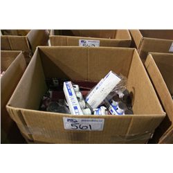 BOX OF ASSORTED DRILL BITS AND TOOLING