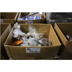 BOX OF ASSORTED SANDING HEADS AND WIRE BRUSHES