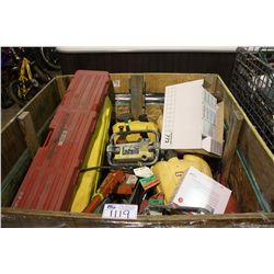 BIN OF ASSORTED TOOLS