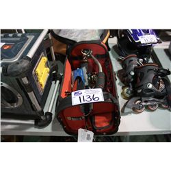 BAG OF TOOLS & BAG WITH ASSORTED TOOLS & TOYS