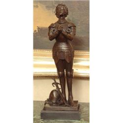 Noble Bronze Sculpture Joan of Arc