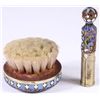 Image 2 : A RUSSIAN SILVER-GILT AND CLOISONN CHALK HOLDER (ET196