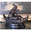 Image 1 : Glorious Bronze Sculpture Native American Squaw
