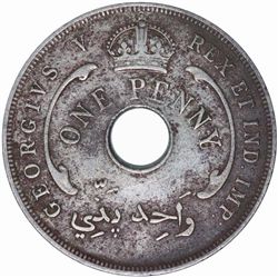 British West Africa 1927 Penny - gVF