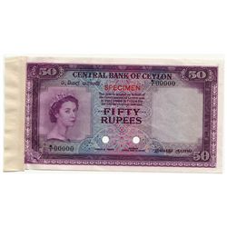 Ceylon - Colour Trial Fifty Rupees (1952)