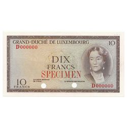 Luxembourg - Specimen 10 Francs (1954)