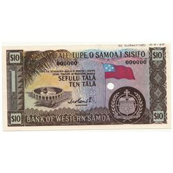 Western Samoa - Specimen Ten Tala (1967)