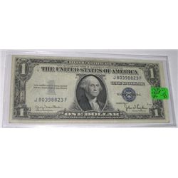 1935 SERIES D $1 SILVER CERTIFICATE BILL SERIAL # J80398823F *RARE CRISP VERY FINE+ EARLY NOTE*!!