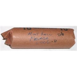 UNITED STATES MINT ROLL OF QUARTERS *2006-D NEVADA* *$10 FACE VALUE*!! ROLL CAME OUT OF SAFE!!