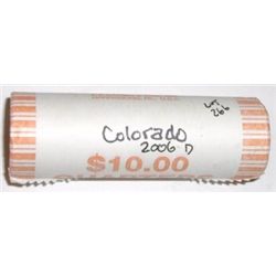 ROLL OF UNC GRADE QUARTERS *2006-D COLORADO* *$10 FACE VALUE*!! ROLL CAME OUT OF SAFE!!