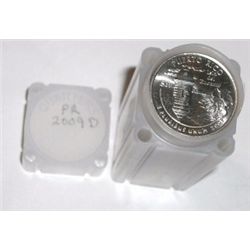 ROLL OF UNC GRADE QUARTERS *2009-D PUERTO RICO* *$10 FACE VALUE*!! ROLL CAME OUT OF SAFE!!