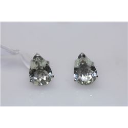 26.50 CTW GREEN AMETHYST EARRING .925 STERLING SILVER