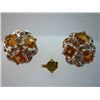 Image 1 : 31.00 CTW CITRINE EARRING .925 STERLING SILVER