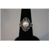 Image 1 : 20.00 CTW ANTIQUE LOOKING PEARL RING .925 STERLING SILV