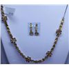 Image 1 : 123.40 CTW CITRINE NECKLACE AND EARRING SET .925 STERLI