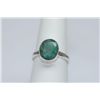 Image 1 : 19.03 CTW EMERALD RING .925 STERLING SILVER