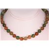 Image 1 : MULTICOLOR JADE 14K GOLD LOCK NECKLACE