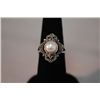 Image 1 : 20.00 CTW ANTIQUE LOOKING PEARL RING .925 STERLING SILV