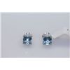 Image 1 : 15.40 CTW BLUE TOPAZ EARRING .925 STERLING SILVER