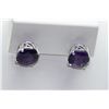 Image 1 : 20.85 CTW AMETHYST EARINGS .925 STERLING SILVER