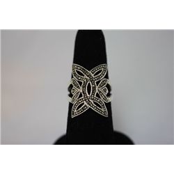 23.00 CTW 20.00 CTW ANTIQUE LOOKING RING .925 STERLING