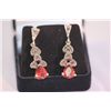 Image 1 : 50.00 CTW ANTIQUE LOOKING GARNET  DANGLING EARRINGS .92