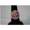 Image 1 : 54.00 CTW RUBY ANTIQUE LOOKING RING .925 STERLING SILVE