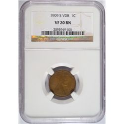 1909-S VDB Lincoln One Cent NGC VF20